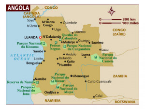 Angola Africa Map