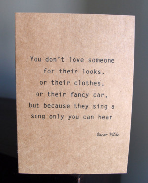 Oscar Wilde quote - Kraft card - Love card - Valentine
