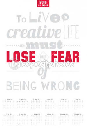 New Year wall calendar for 2015 with inspirational and motivational ...