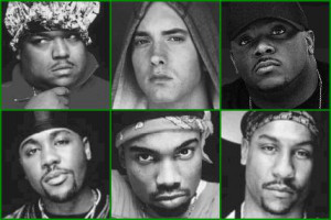 Members: (clockwise from top left) Bizarre, Eminem, Kon Artis ...