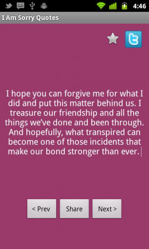 Sorry Quotes - Entertainment Android Apps on androlicious.