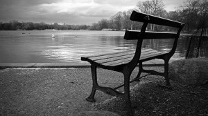 Lonely Bench by the Lake by Lab2112