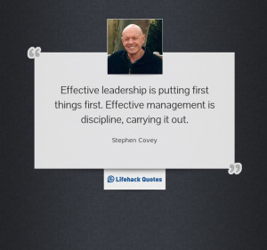 ... first. Effective management is discipline, carrying it out. #quote