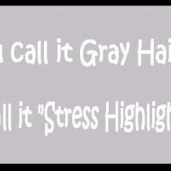 You call it gray hair, i call it stress highlights