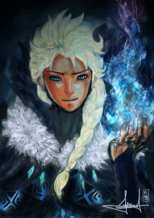 Dark Elsa Reveriiie Fan Art Digital Drawings Movies
