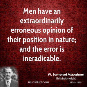 Men have an extraordinarily erroneous opinion of their position in ...