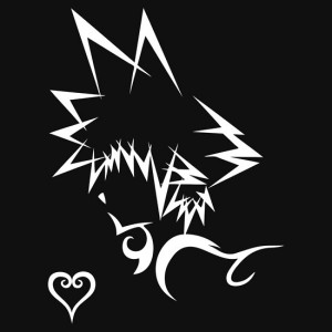Kingdom Hearts Heartless Symbol Black And White Kingdom hearts- sora ...