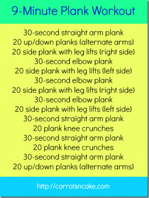 ... the other plank workouts from the Plank Challenge, here they are