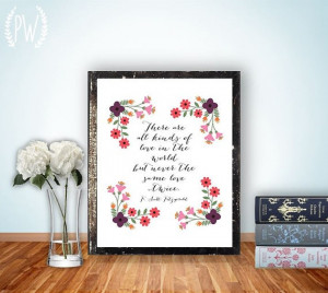Quote Print, Printable art wall decor, inspirational love quotes ...
