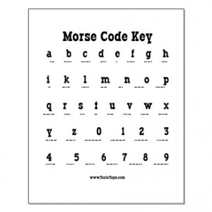 Morse Code Alphabet Small Poster