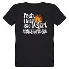 Play Like a Girl - Basketball Organic Kids T-Shirt for