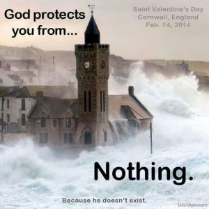 God protects you from nothing.