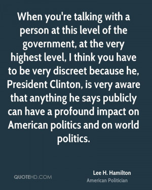 Lee H. Hamilton Politics Quotes