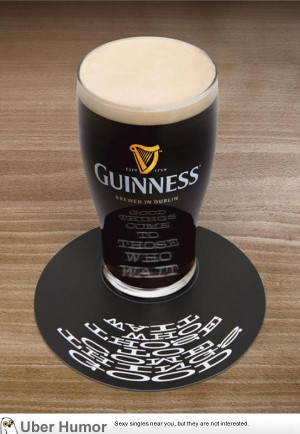 Clever advertising: beer coaster