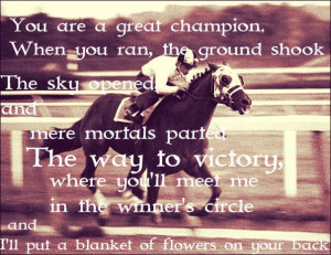You are a Great Champion, When you ran the ground shook…