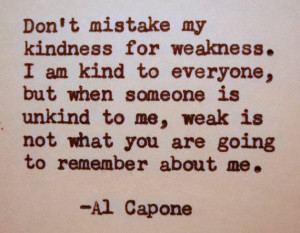 AL CAPONE Quote Typed on Typewriter