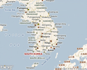 South Korea Map South Korea Satellite Image