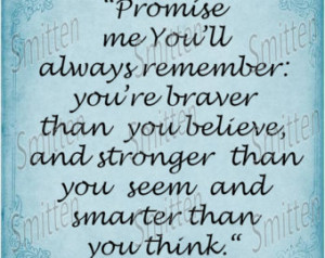 Promise Me You'll Always Remember.... Quote 4x6 Art Print