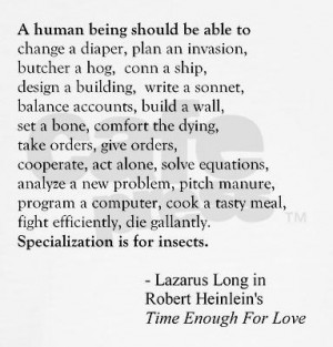 heinlein quote specialization