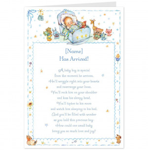 Baby Boy Poem Congratulations Card-Hallmark UK
