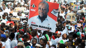 ... picture of John Dramani Mahama after he won elections in December 2012