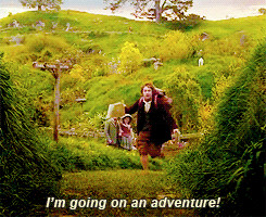 Bilbo Baggins Yelling “I’m Going On an Adventure!”