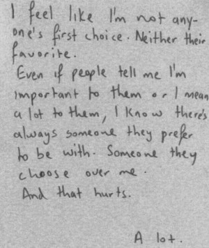 It hurts like hell when you realize that your not wanted or loved by ...