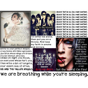 Black Veil Brides' inspirational quotes