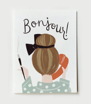 Greeting Cards - French Sayings, Single Cards