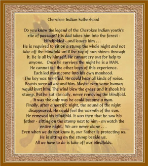 cherokee indian pictures and quotes | Cherokee Indian Fatherhood Image ...