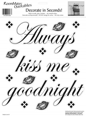 Home Home Decals Quotes & Sayings Kiss Me Good Night Quotable Stickers