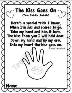 ... Hand! This is one of the handouts available in The Kissing Hand Back