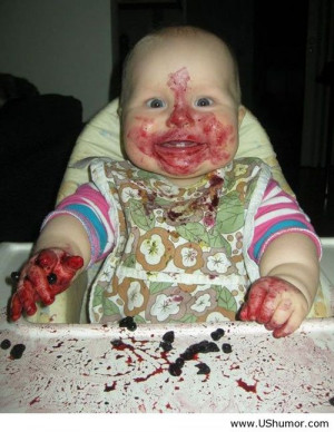 Baby funny face after eating cake US Humor - Funny pictures, Quotes ...