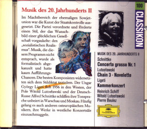 ALFRED SCHNITTKE Concerto grosso Nr 1 CD