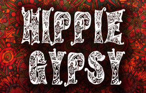 Hippie Poster Font Hippie gypsy (ornamental
