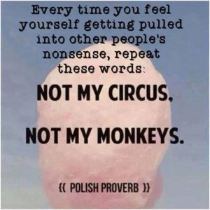 Not my circus, not my monkeys