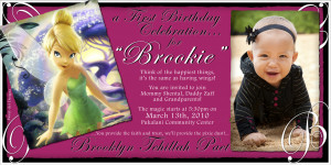 Tinker bell birthday invitations