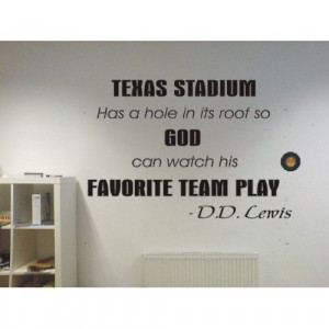 Texas Stadium Dallas Cowboys funny football famous quote Wall Art