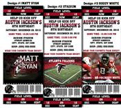 BTI-1134 - 8 NFL Atlanta Falcons Football Birthday Party Ticket ...