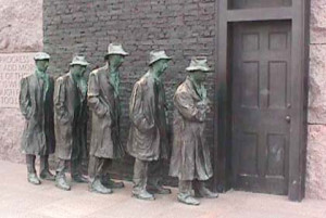 picture of the Breadling sculpture in the FDR Memorial in Washington ...