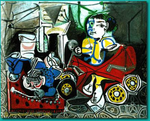 Pablo Picasso (1881-1973) | Claude et Paloma dessinant ...
