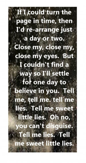 Fleetwood Mac - Little Lies - song lyrics, song quotes, songs, music ...