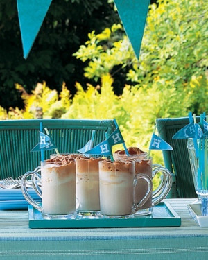 from @Martha Stewart Stick a few flags into frothy root beer floats ...