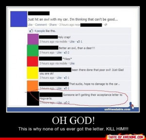 funny pictures of road kill, hogwarts, owl