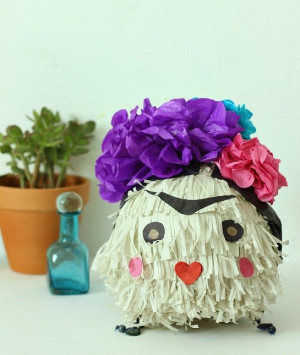 DIY Frida Kahlo Pull-String Piñata - mom.me