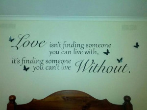 The quote above our bed.