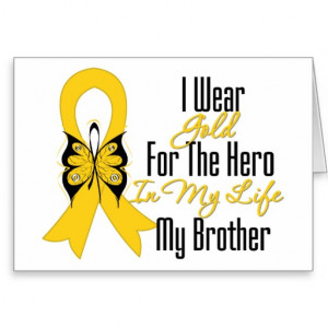 childhood_cancer_ribbon_my_hero_my_brother_card ...