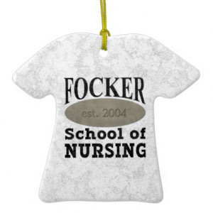 Focker School of Nursing Funny Nurse Christmas Tree Ornament