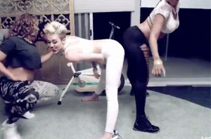 Miley Cyrus twerking in her 'We Can't Stop' music video (YouTube)