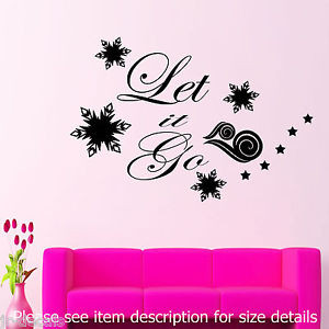 Details about Let it Go Wall Quote disney frozen elsa wall Stickers ...